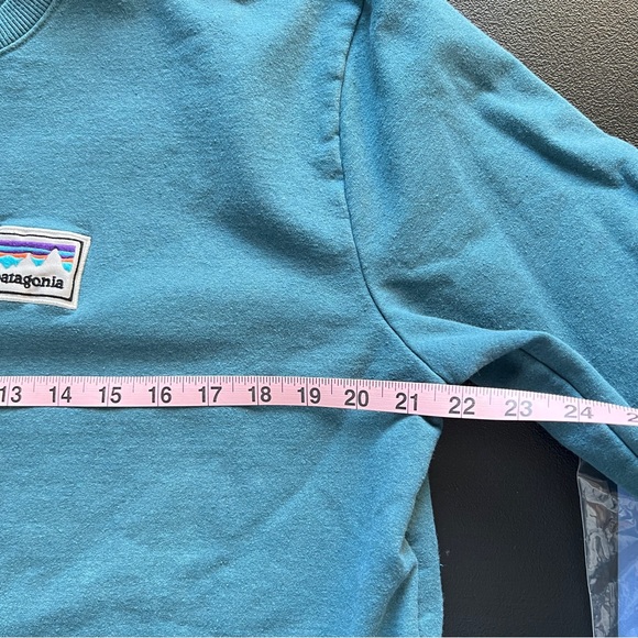 Patagonia Uprisal Crew Neck Sweatshirt Teal Blue Sweater Men’s Regular Size L - Picture 7 of 8